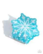Load image into Gallery viewer, Snowflake Sparkle - Blue Claw Clip