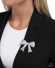 Load image into Gallery viewer, Bow Bravado - White Brooch