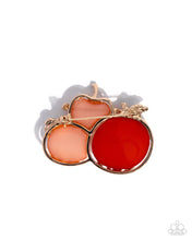 Load image into Gallery viewer, Pumpkin Pattern - Orange Brooch