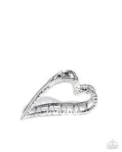 Heartfelt Hint - Silver Claw Clip