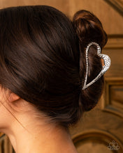 Load image into Gallery viewer, Heartfelt Hint - Silver Claw Clip
