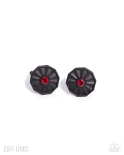 Load image into Gallery viewer, Octagonal Opulence - Red Cuff Links
