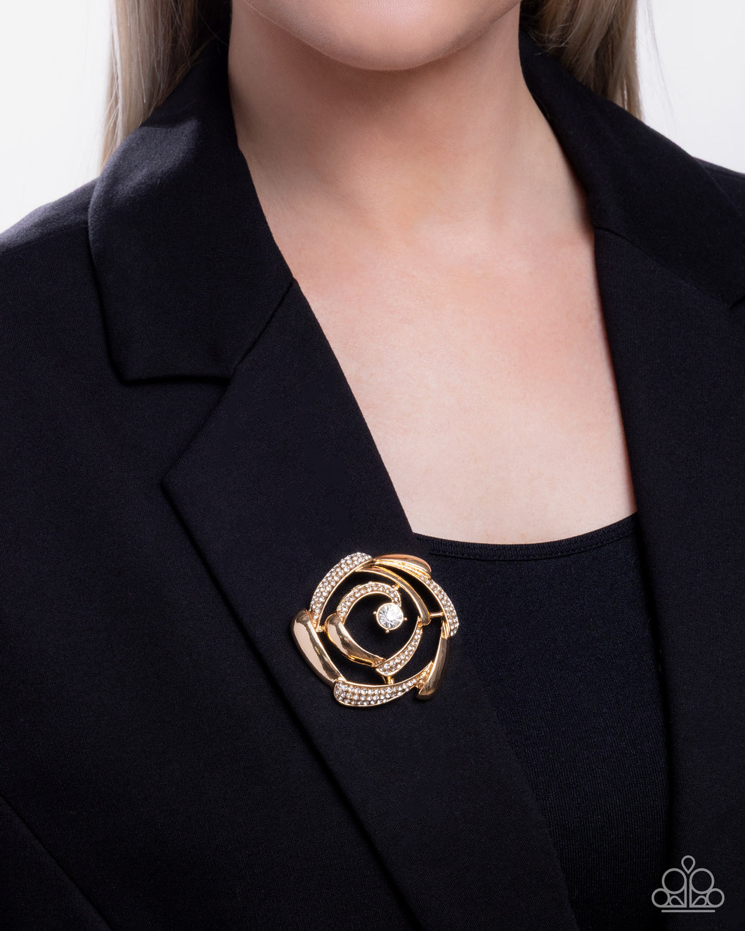 Singing Spirals - Gold Brooch