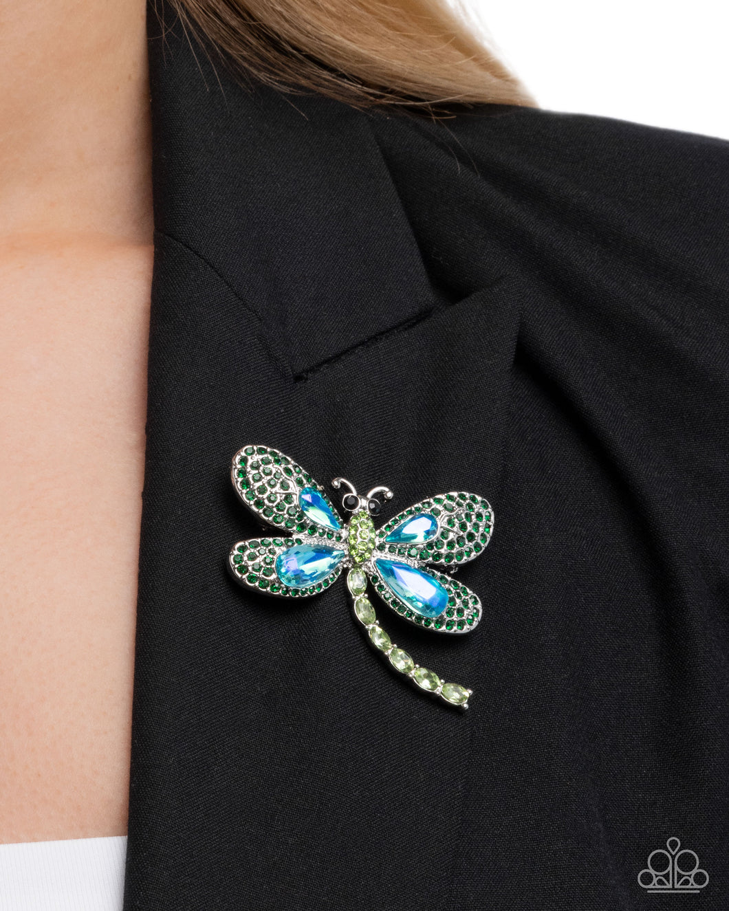 Divine Dragonfly - Green Brooch