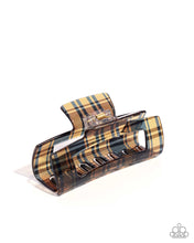 Load image into Gallery viewer, Prized Plaid - Brown Claw Clip
