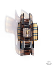 Load image into Gallery viewer, Prized Plaid - Brown Claw Clip
