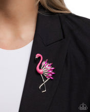 Load image into Gallery viewer, Frenetic Flamingo - Pink Brooch
