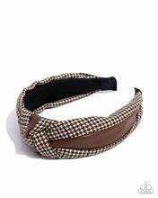 Load image into Gallery viewer, Houndstooth Haute - Brown Headband
