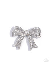 Load image into Gallery viewer, Bow Bravado - White Brooch
