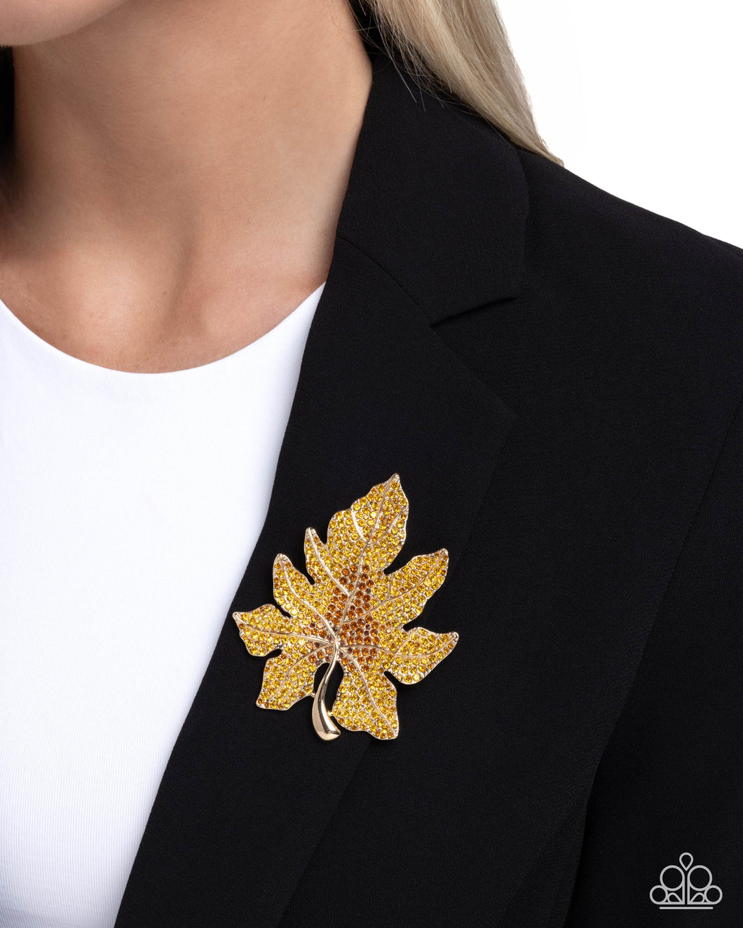Autumnal Accent - Gold Brooch