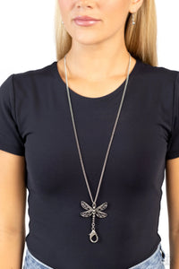 Dragonfly Dance - Silver Lanyard