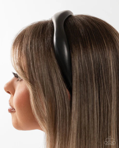 Exciting Eloquence - Black Headband