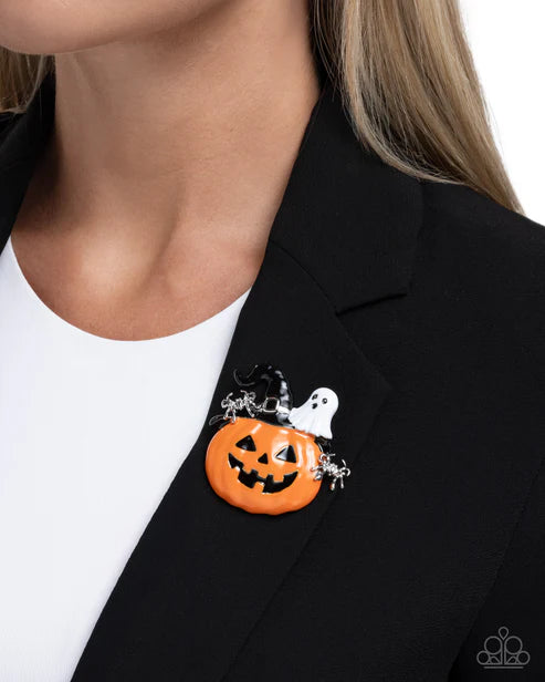 Historic Halloween - Orange Brooch