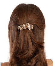 Load image into Gallery viewer, Serrated Sheen - Gold Barrette
