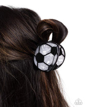 Load image into Gallery viewer, Soccer Shimmer - Black Claw Clip
