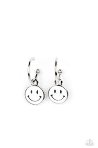 Subtle Smile - White Hoop