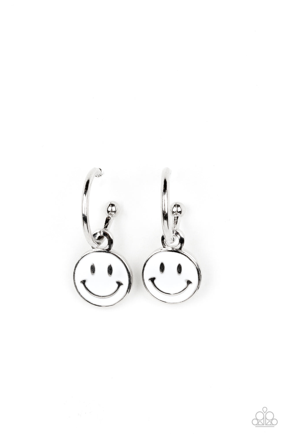 Subtle Smile - White Hoop